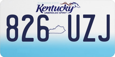 KY license plate 826UZJ