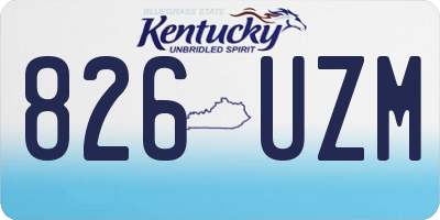 KY license plate 826UZM