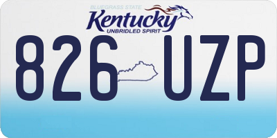 KY license plate 826UZP