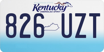 KY license plate 826UZT