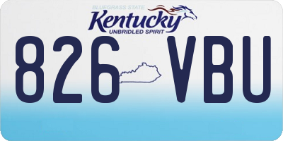 KY license plate 826VBU