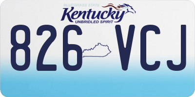 KY license plate 826VCJ