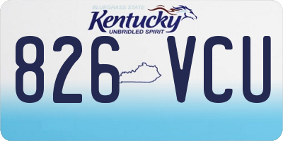 KY license plate 826VCU