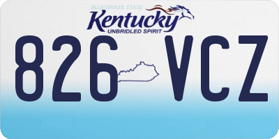 KY license plate 826VCZ