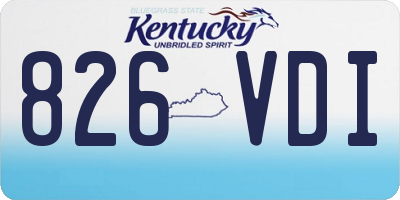 KY license plate 826VDI