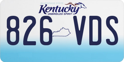KY license plate 826VDS