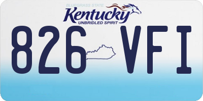KY license plate 826VFI