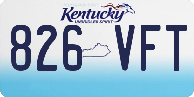 KY license plate 826VFT