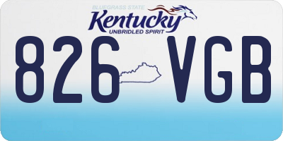 KY license plate 826VGB