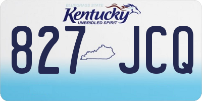 KY license plate 827JCQ