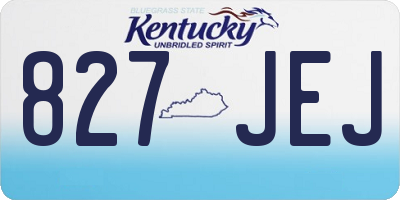 KY license plate 827JEJ