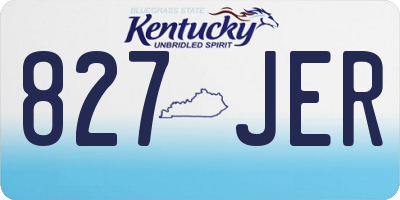 KY license plate 827JER