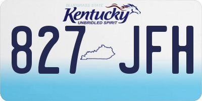KY license plate 827JFH