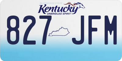KY license plate 827JFM