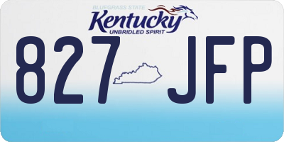 KY license plate 827JFP