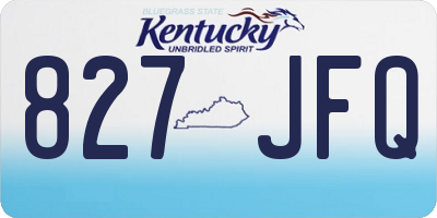 KY license plate 827JFQ