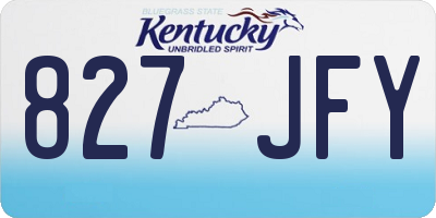 KY license plate 827JFY