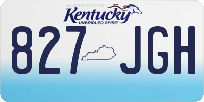 KY license plate 827JGH