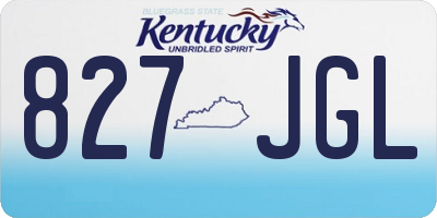 KY license plate 827JGL