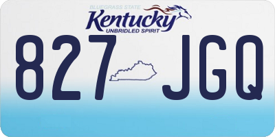 KY license plate 827JGQ