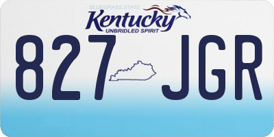 KY license plate 827JGR