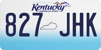 KY license plate 827JHK