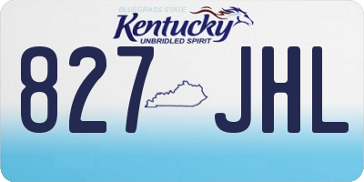 KY license plate 827JHL