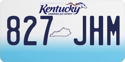 KY license plate 827JHM