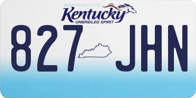 KY license plate 827JHN