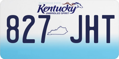 KY license plate 827JHT