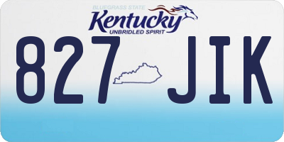 KY license plate 827JIK