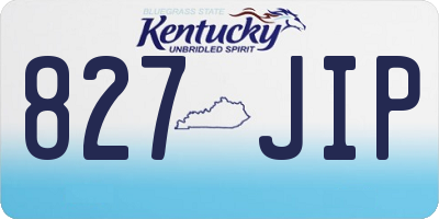 KY license plate 827JIP