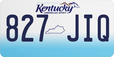 KY license plate 827JIQ