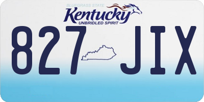 KY license plate 827JIX