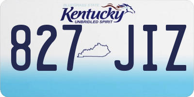 KY license plate 827JIZ