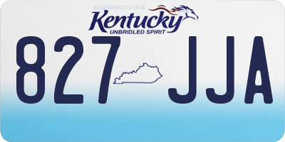 KY license plate 827JJA