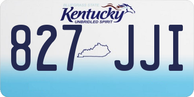 KY license plate 827JJI