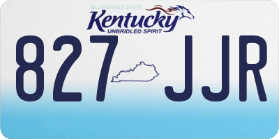 KY license plate 827JJR