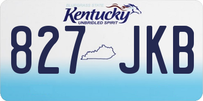 KY license plate 827JKB
