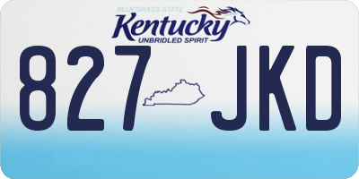 KY license plate 827JKD