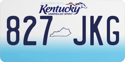 KY license plate 827JKG