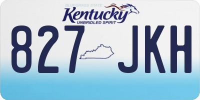 KY license plate 827JKH