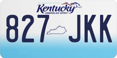 KY license plate 827JKK