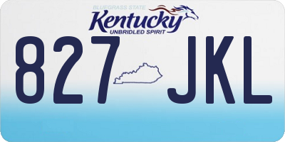 KY license plate 827JKL