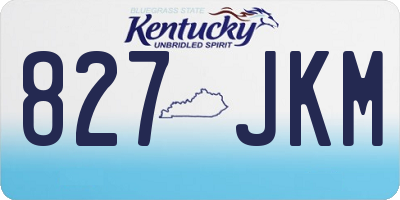 KY license plate 827JKM