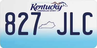 KY license plate 827JLC