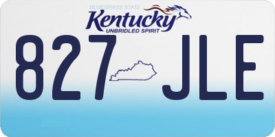 KY license plate 827JLE