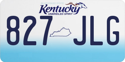 KY license plate 827JLG