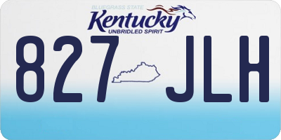 KY license plate 827JLH