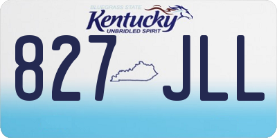 KY license plate 827JLL